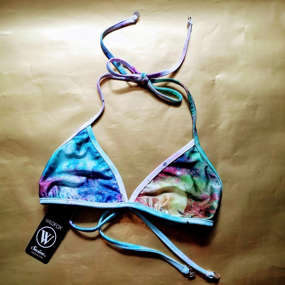 Wildfox Space Cadet Galaxy Reversible Bikini Top